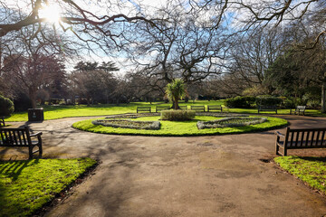 Entrance to Blenheim Park in Minehead, Somerset, England