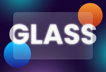 Vector realistic glass morphism effect background