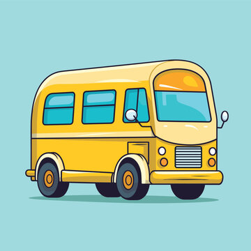 a mini and unique yellow school bus