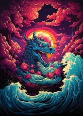 Ukiyo-e Dragon