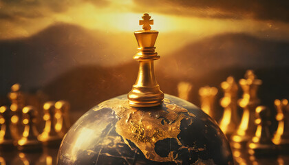 Geopolitical Chess Encircling the Globe, Checkered Orb