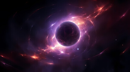 Space galaxy background, 3D illustration of nebulae in the universe