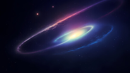 Space galaxy background, 3D illustration of nebulae in the universe