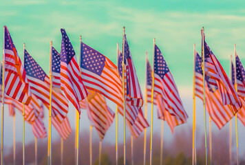 American Flags Honoring Veterans: Symbol of Patriotism and Love of Country