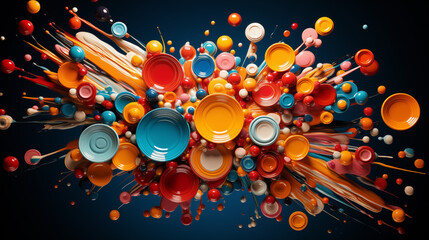 Explosive Color Spread with 3D Spheres