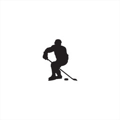 Illustration vector graphic of hockey players icon