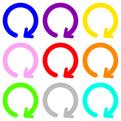 サークルの矢印　9個セット