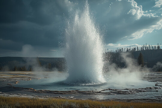 Geysers: Geysers are hot springs that periodically erupt with columns of scalding water and steam. 