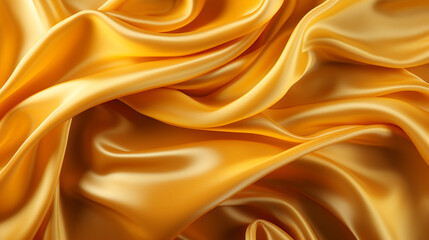 Fototapeta premium A smooth, elegant golden silk background in retro style. The fabric is smooth and shiny, with a subtle sheen.