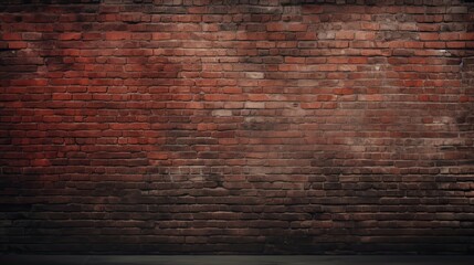 large red brick wall texture  in dark background