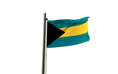 Bahamas country flag isolated on white