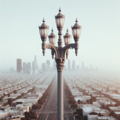 old street lamp in the city