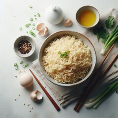 bowl of noodles with vegetables and chicken