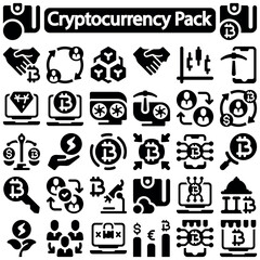 Cryptocurrency icon set