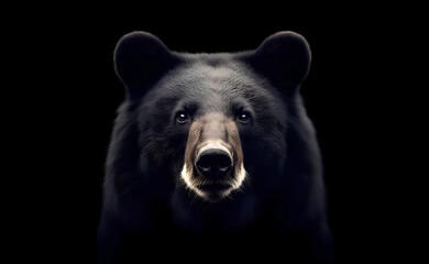 Himalayan black bear portrait