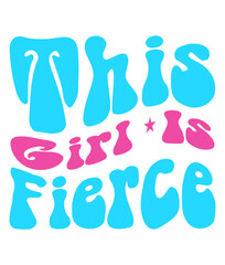 Retro Girl power Craft Design. T-shirt Design. Illustration