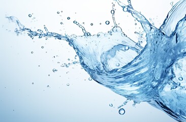 water splash isolated on white