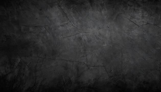 black rough concrete wall wide texture dark grunge background © Kristopher
