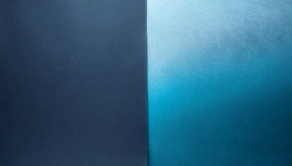 two tone color dark navy blue gradation with teal paint on recycled blank cardboard box paper texture background with minimal design style