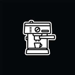 Original vector illustration. The contour icon of the coffee machine.