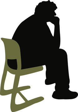 recommend clip art: a man sitting body silhouette vector