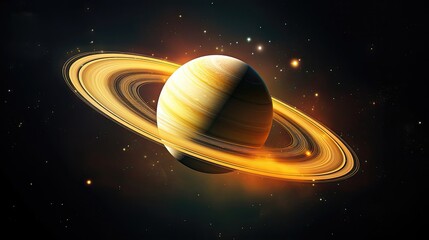 Naklejka premium Planet Saturn in space