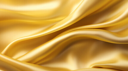 Fototapeta premium Golden silk fabric cloth background texture
