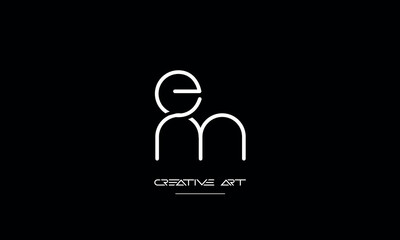 EM, ME, E, M abstract leters logo monogram