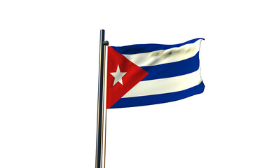 Cuba country flag isolated on white