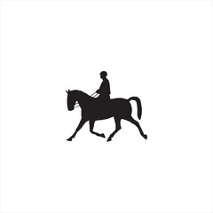Obraz na płótnie Canvas Illustration vector graphic of equestrian athlete icon