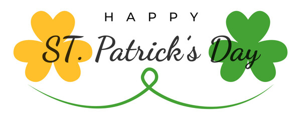 St. Patrick's Day. Retro Style Emblems leaf clover. Typography. Vector illustration card design. - obrazy, fototapety, plakaty