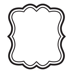 line Vintage blank frames retro empty badge label.