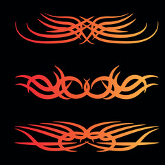 wings logo designs set of wings
