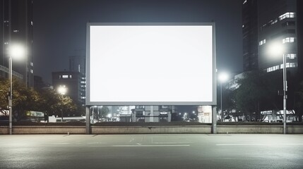 large blank billboards installed outdoors, for writing