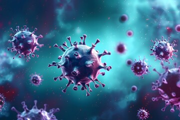 Fototapeta na wymiar influenza virus disease pandemic illustration 