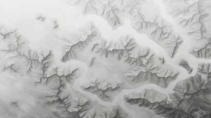 minimalist maps, aerial view, black and white, 16:9