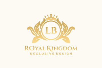 Letter LB template logo Luxury. Monogram alphabet . Beautiful royal initials letter.