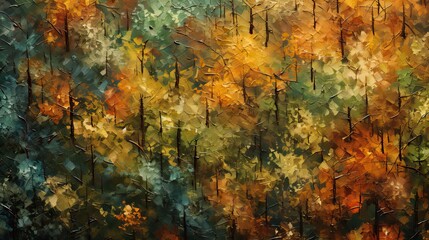 Obraz na płótnie Canvas The top down view of the forest 