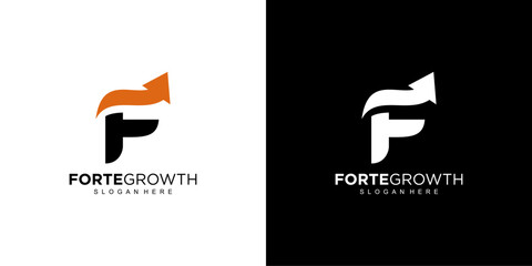 Finance Logo With F Letter Concept. Financial or success logo concept. Logo for accounting business and company identity