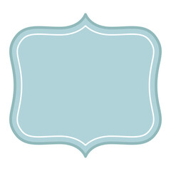 Blue Vintage blank frames retro empty badge label.

