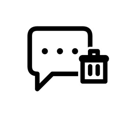 delete chat message icon button