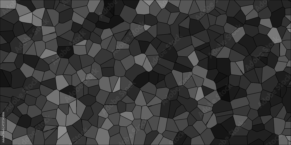 Poster seamless pattern mosaic marble pattern texture with seamless shapes. dark and light gray geometric m