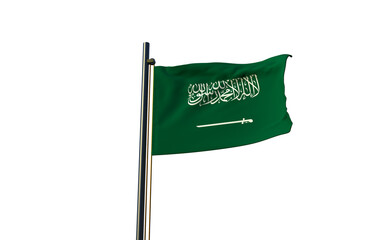 Saudi arabian kingdom country flag isolated
