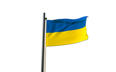 Ukraine, country flag isolated on white
