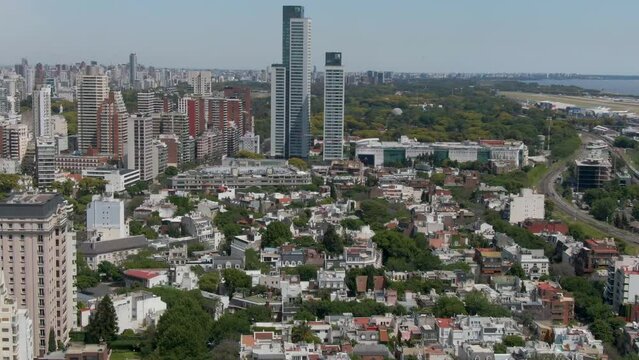 Aerial view of Avenida del Libertador, Buenos Aires, Argentina