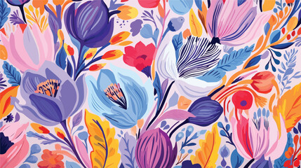 Abstract floral spring-summer pattern.