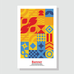 geometric abstract banner design