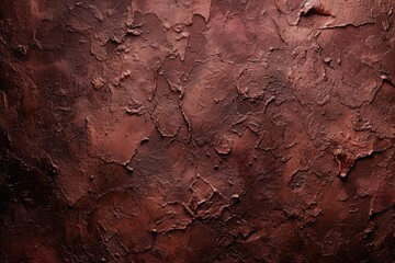 Dark terracotta plaster rough wall texture background