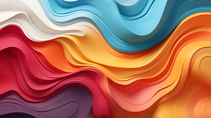 Illustration waves background colorful