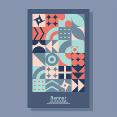 geometric abstract banner design